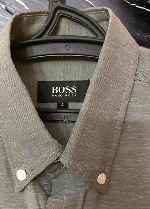 Boss hugo boss l зелено - свра сорочка3 фото