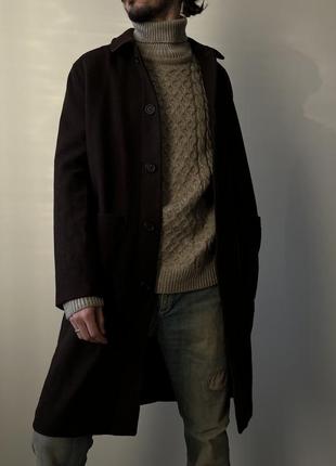 Weekday wool coat оверсайз стильне пальто вовна шерсть оригінал коричневе нове гарне довге преміум тепле стьобане утеплене