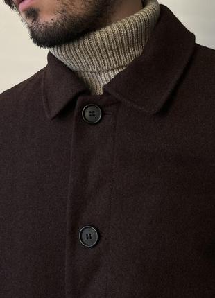 Weekday wool coat оверсайз стильное пальто шерсть оригинал коричневое новое красивое длинное премиум теплое стеганое утепленное8 фото