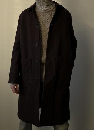 Weekday wool coat оверсайз стильное пальто шерсть оригинал коричневое новое красивое длинное премиум теплое стеганое утепленное2 фото