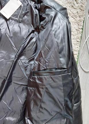 Кожаный пуховик куртка