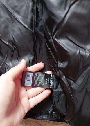 Кожаный пуховик куртка