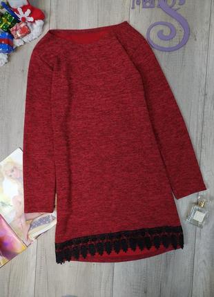 Жіноча сукня з довгим рукавом червона розмір l