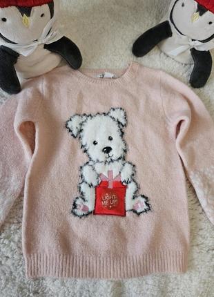 Музыкальная, новогодняя кофта, свитер для девочек