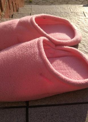 Флисовые теплые тапочки