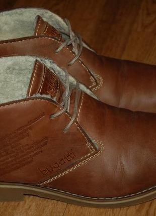 Кожаные ботинки на меху 42 р bugatti германия