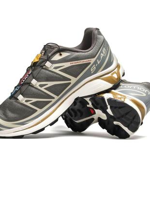 Salomon xt-6 beluga dull gold4 фото