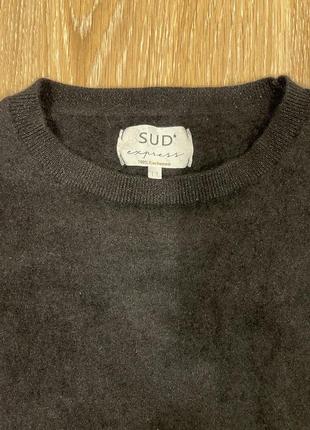 Нарядный кашемировый пуловер свитерок укорочённый sud express cropp top