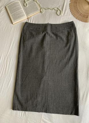 Классическая сira миди юбка прямого кроя из шерсти (размер 44/16)