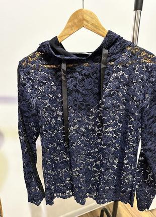 Гипюровая блуза с капюшоном ( zara,h &amp; m,mussimo dutti )