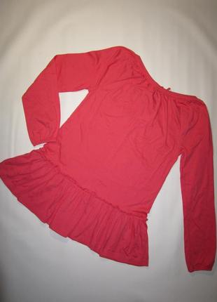 Нежная кораллово-розовая хлопковая блуза французский бренд sale3 фото