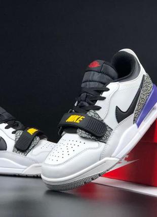 Чоловічі кросівки (grade school) air jordan legacy 312 low 'lakers' / демісезонні спортивні кросівки jordan legacy 312 low ‘lakers’