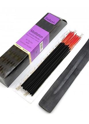 Пахощі медитація "meditation" (tulasi) (40 шт + подставка) аромапалочки