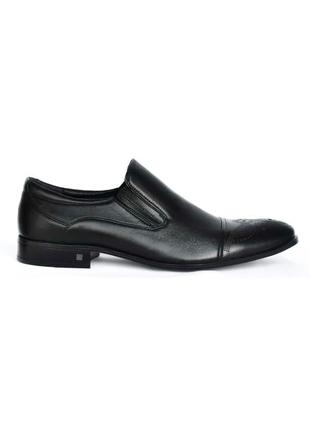 Размеры 42, 44, 45  комфортные классические мужские кожаные туфли, черные  egoline cv010