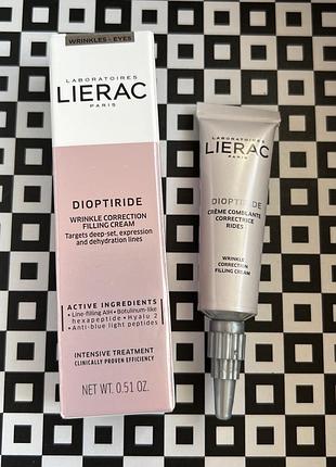 Крем-филлер для коррекции морщин вокруг глаз lierac dioptiride wrinkle correction filling cream1 фото