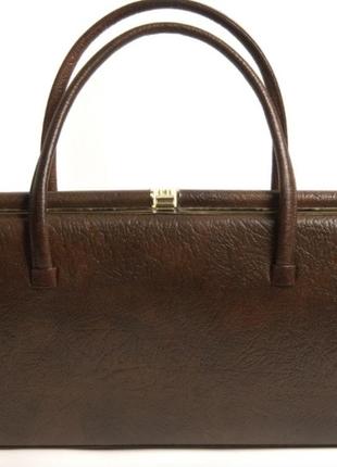 Винтажная кожаная коричневая сумочка sable leathergoods