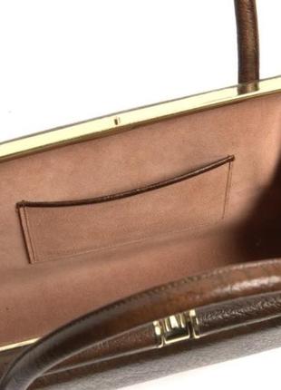 Винтажная кожаная коричневая сумочка sable leathergoods7 фото