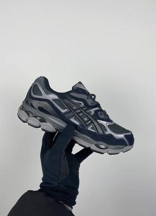 Чоловічі замшеві чорні кросівки asics gel nyc ‘graphite grey black’ 1201a789-020