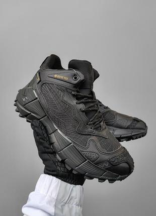 Зимние мужские термо кроссовки reebok zig kinetica 2,5 edge all black мех