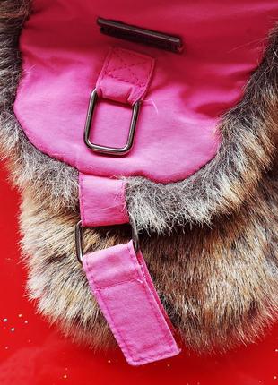 Barts  теплая зимняя шапка ушанка девочке розовая с мехом 53-54-565 фото