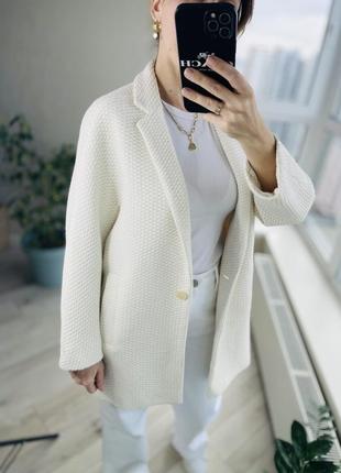 Massimo dutti белое пиджак пальто8 фото
