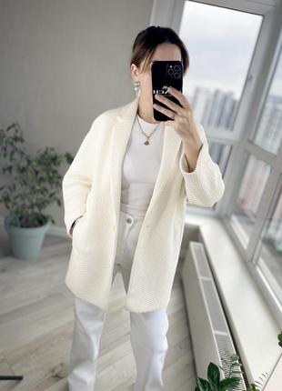 Massimo dutti белое пиджак пальто10 фото