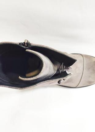 Изысканные женские демисезонные ботинки натуральная замшевая кожа, середина теплый флис4 фото