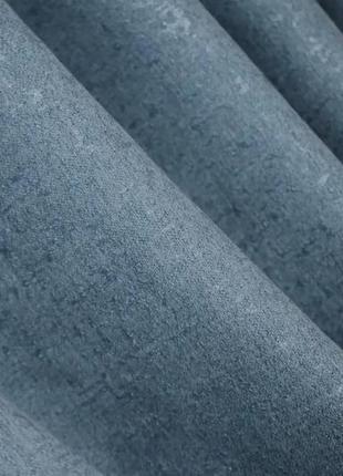 Шторна тканина льон. колір синій