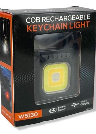 Міні сов ліхтар rechargeable keychain light з магнітом та карабіном1 фото