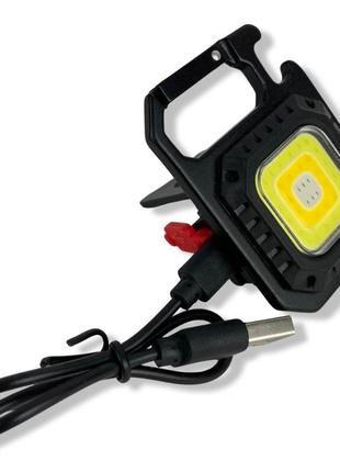 Міні сов ліхтар rechargeable keychain light з магнітом та карабіном5 фото