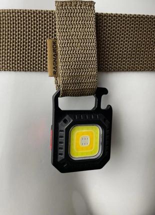 Міні сов ліхтар rechargeable keychain light з магнітом та карабіном6 фото