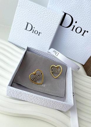 Серьги dior люкс качество