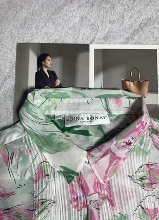 Edina ronay шелковая рубашка, блуза в цветочный принт4 фото