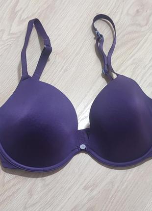 Бюстгальтер базовый бюст гладкий лиф фиолетовый m&amp;s 32dd 70dd 70e