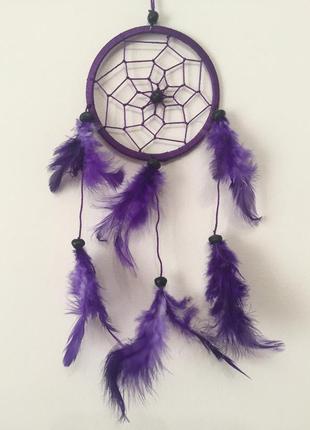 Ловец снов фиолетового цвета диаметр 9 см