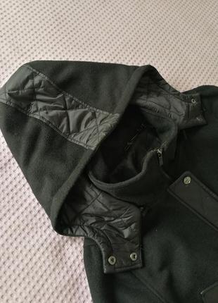 Куртка из пальтовой ткани комбинированная3 фото