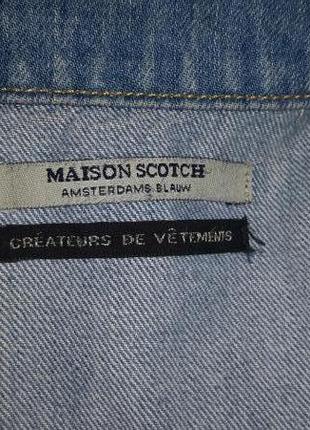 Стильная джинсовая куртка укороченная с эффектом омбре maison scotch6 фото