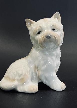 Фарфоровая статуэтка собака терьер john jenkins япония1 фото
