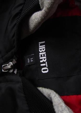 Тепла демісезонна куртка бомбер з капюшоном liberto9 фото