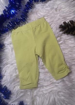 Трикотажні штани marks&spencer на 0-3 місяці 62 см 6 кг лосіни штанці штанішки лосини лосінки1 фото