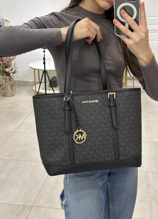 Сумка michael kors jet set travel small logo top-zip tote bag оригінал на подарунок