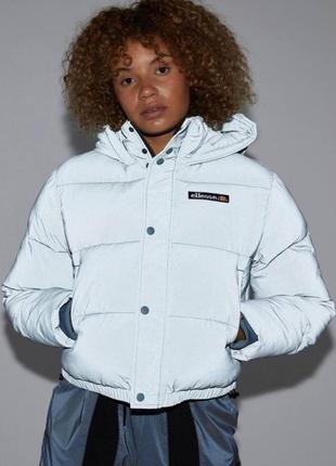 Новий оригінальний рефлективний пуховик ellesse logo back padded jacket10 фото