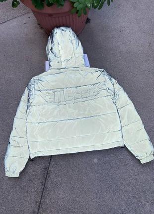 Новий оригінальний рефлективний пуховик ellesse logo back padded jacket7 фото