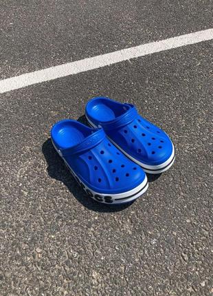 Женские  сандали  crocs blue logo7 фото