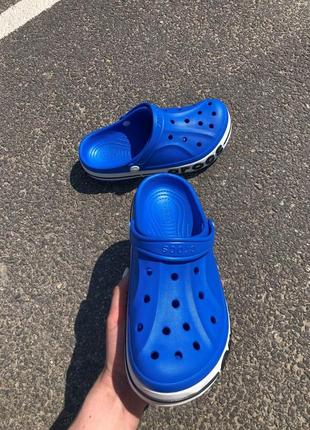 Жіночі сандалі  crocs blue logo