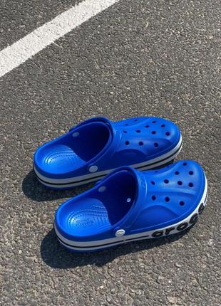 Женские  сандали  crocs blue logo5 фото