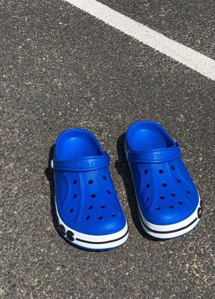 Женские  сандали  crocs blue logo4 фото