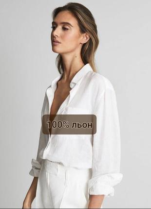 Sabine schomber итальялия стильная белая льняная рубашка1 фото