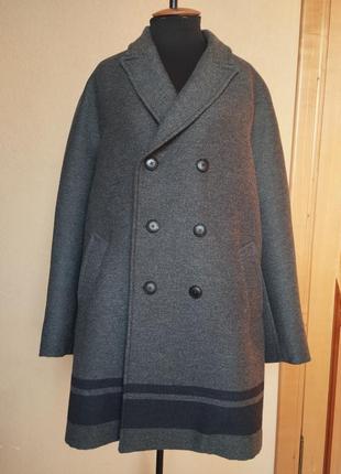 Шерстяное двубортное пальто оверсайз jaeger4 фото