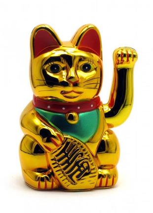 Кошка манэки-нэко машущая лапой (18*13*9 см)(батарейка аа в комплект не входит)